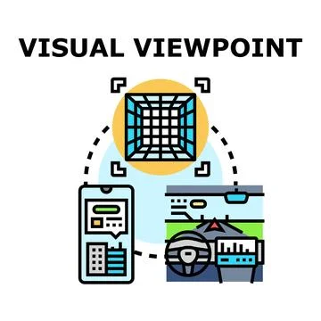 Visual viewpoint concept presenting augmented reality technology Stock Illustration