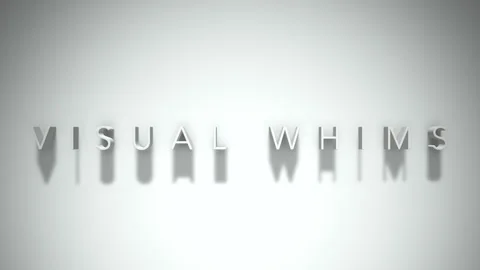 Visual whims 3D title animation white text on a white background Stock Footage 298900048