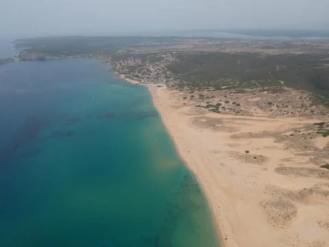 Visuale col drone sulla spiaggia Stock Photos