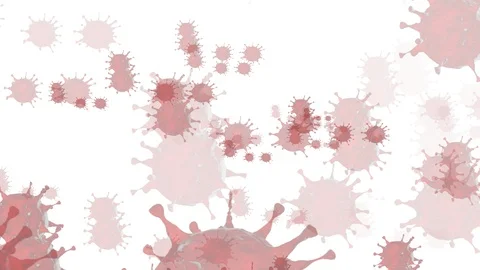 Visualisation of corona virus coronavirus COVID-2019 in microscope Stock Footage 127927080