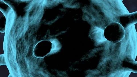 Visualisation of corona virus coronavirus COVID-2019 in microscope Video stock 169854516