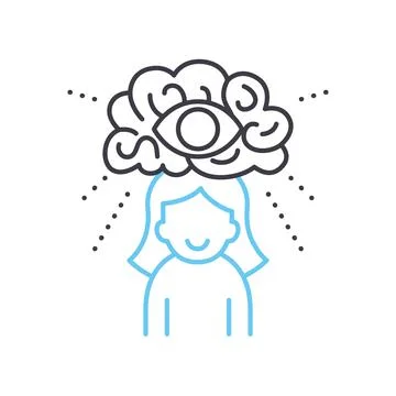 Visualisation line icon, outline symbol, vector illustration, concept sign Stock Illustration