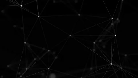 Visualisation of a neural network of white connections on a black background Stock Footage 239002252