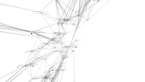 Visualisation of a working neural node study. Seamless loop. Video stock 241061621