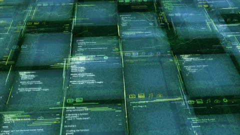 Visualization of an abstract computer program scanning files or data, seamless 動画素材 156252967