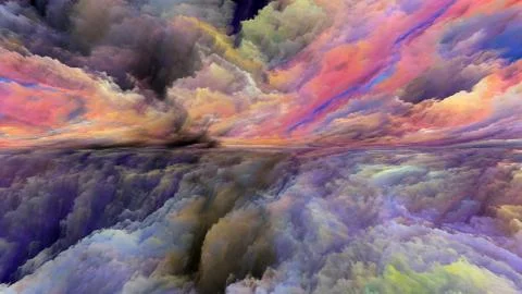 Visualization of Abstract Landscape Illustrazione stock