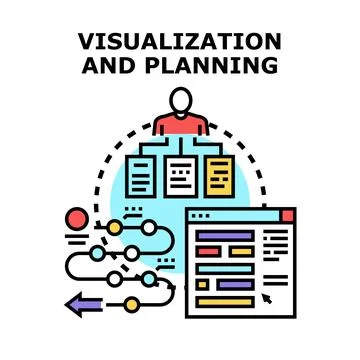 Visualization and planning process for strategic project management Stock Illustration