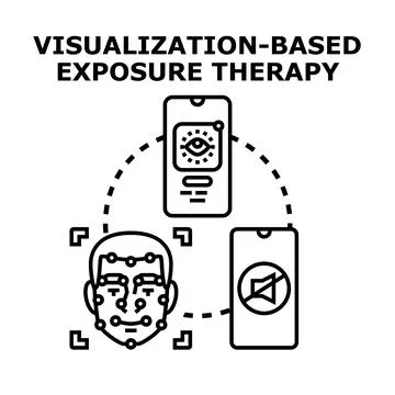 Visualization based exposure therapy using digital technology 스톡 일러스트