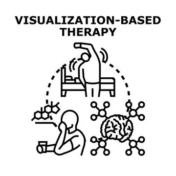 Visualization based therapy concept illustration for mental wellness Stock Illustration