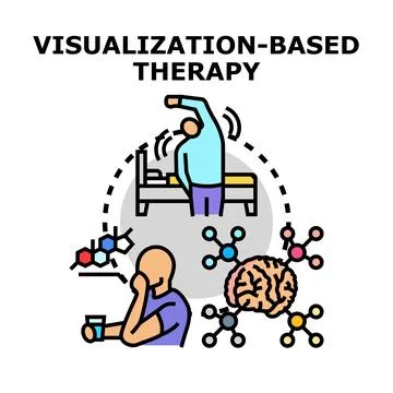 Visualization based therapy concept illustration for mental wellness Stock Illustration