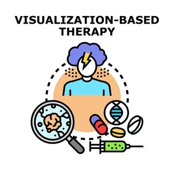 Visualization based therapy concept for mental health treatment Stock Illustration