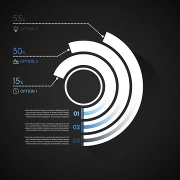 Visualization of business data. The diagram of the process. Abstract elements of Illustrazione stock
