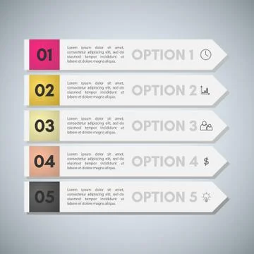 Visualization of business data. The diagram of the process. Abstract elements of Stock Illustration