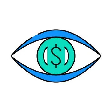 Visualization business intelligence icon color illustration Stock Illustration