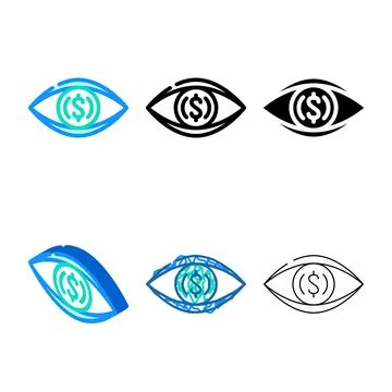 Visualization clean business intelligence color icon vector Illustrazione stock