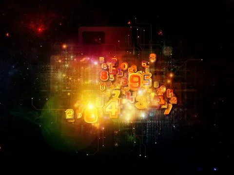 Visualization of Cloud Technology 库存插图