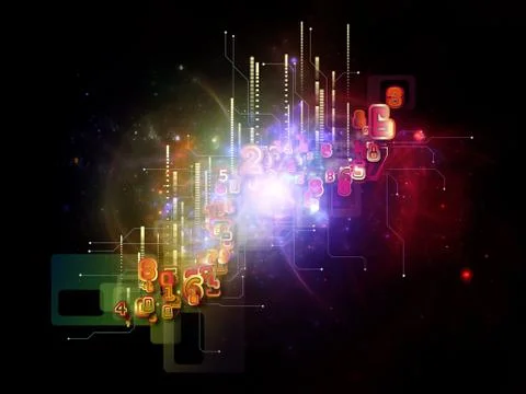 Visualization of Cloud Technology Ilustração Stock