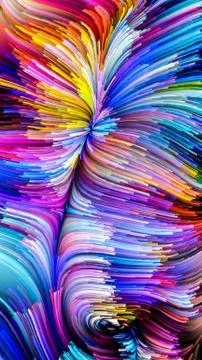 Visualization of Colorful Paint Stock Illustration