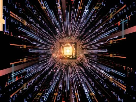 Visualization of Computer Stock Illustration