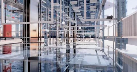 Visualization of the concept of BIM model utilities of the building Stock Illustration