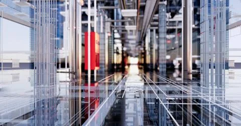 Visualization of the concept of BIM model utilities of the building Stock Illustration