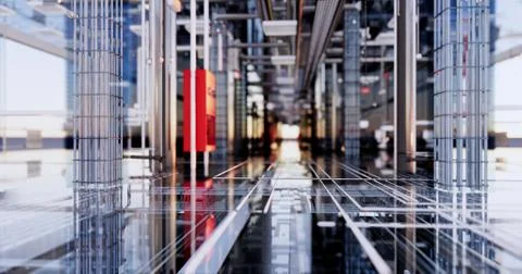 Visualization of the concept of BIM model utilities of the building Stock Illustration