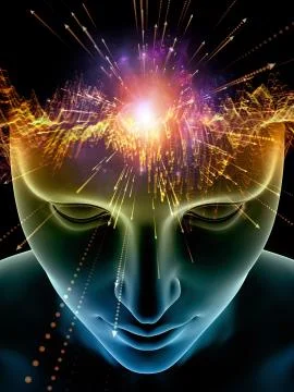 Visualization of Consciousness Illustrazione stock