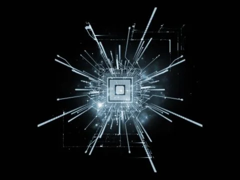 Visualization of CPU Illustrazione stock