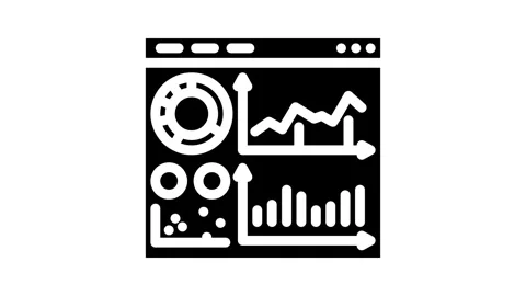 Visualization dashboard glyph icon animation Stock Footage 326736062
