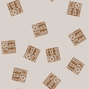 Visualization dashboard glyph vector seamless pattern 스톡 일러스트
