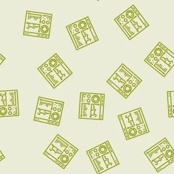 Visualization dashboard line vector seamless pattern Stock Illustration