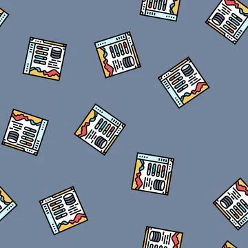 Visualization dashboard vector seamless pattern 스톡 일러스트