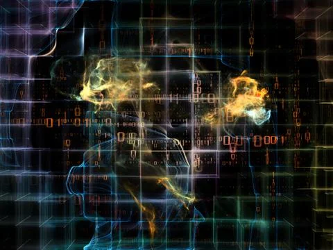 Visualization of Data Cloud Illustrazione stock