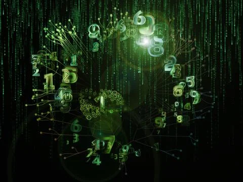 Visualization of Data Set 스톡 일러스트