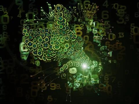 Visualization of Data Set 스톡 일러스트