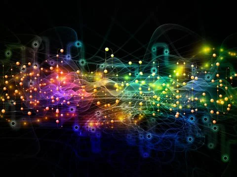 Visualization of Data Transfers Illustrazione stock
