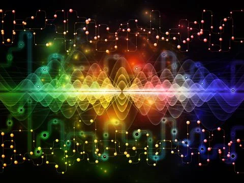 Visualization of Data Transfers Stockillustratie