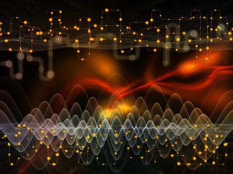 Visualization of Data Transfers 스톡 일러스트