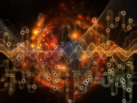 Visualization of Data Transfers Illustrazione stock