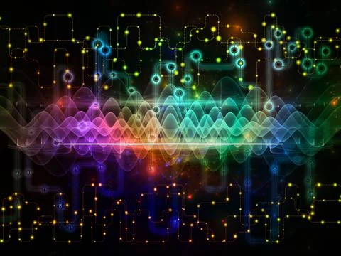 Visualization of Data Transfers 스톡 일러스트