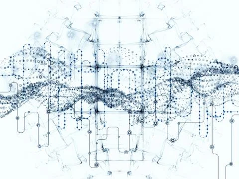 Visualization of Data Transfers Illustrazione stock