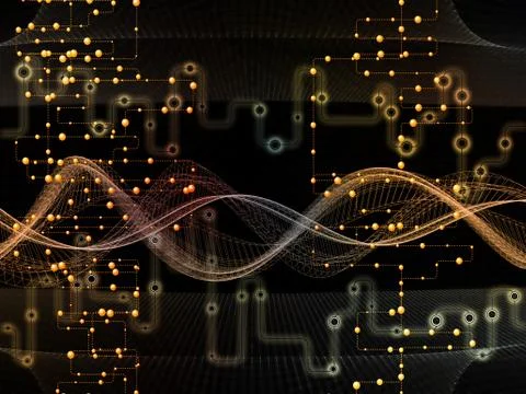 Visualization of Data Transfers Illustrazione stock