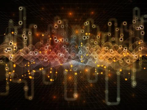 Visualization of Data Transfers Free Stock Illustration