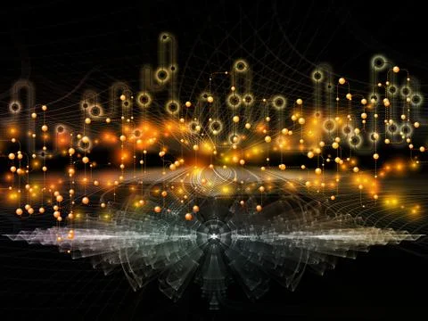 Visualization of Data Transfers Illustrazione stock