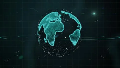 Visualization of data warehouse with bytes of files and data. Illustrazione stock