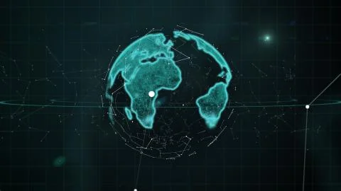 Visualization of data warehouse with bytes of files and data. Illustrazione stock