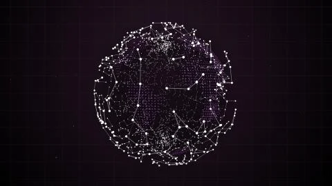 Visualization of data warehouse with bytes of files and data. Illustrazione stock