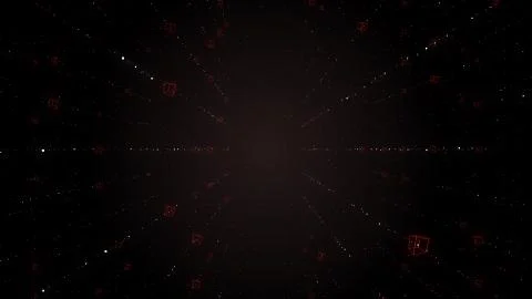 Visualization of data warehouse with bytes of files and data. Foto stock