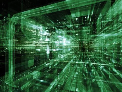 Visualization of Digital City Stock Illustration