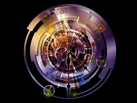 Visualization of Digital Clockwork Stockillustratie